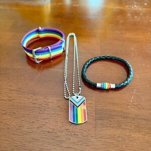 🏳️‍🌈 Onorainbow Pride Collection, two bracelets and a necklace